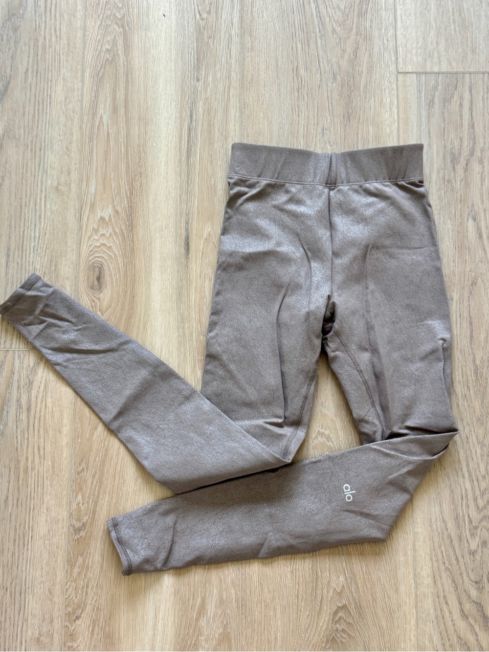 ALO Yoga Taupe Shimmery Leggings